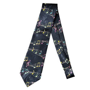 STEVEN HARRIS Handmade Rainbow Music Notes Novelty Tie